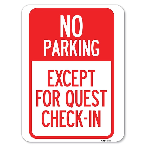 Signmission Parking Reserved for Guests Heavy-Gauge Aluminum Rust Proof Parking Sign, 18" x 24", A-1824-23386 A-1824-23386 - main